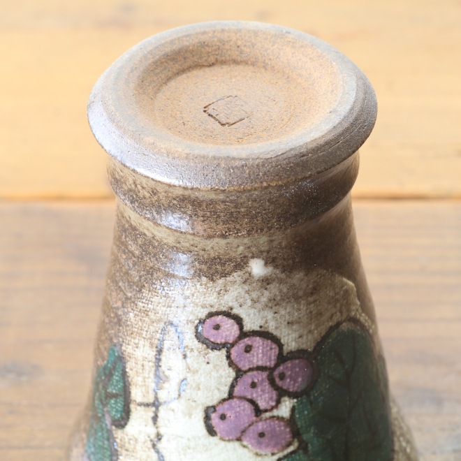 【益子焼】こだわりのお手頃タンブラー 布目ぶどう NEWデザイン 【単品１個】