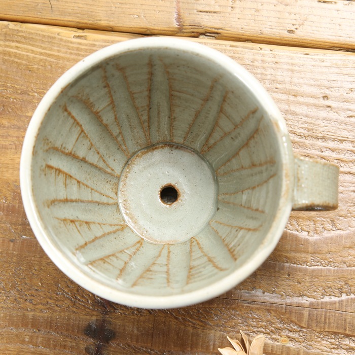 【益子焼】　コーヒードリッパー　癒し猫模様 陶芸家 木村世傑作　【本体・蓋・上部の3点セット】