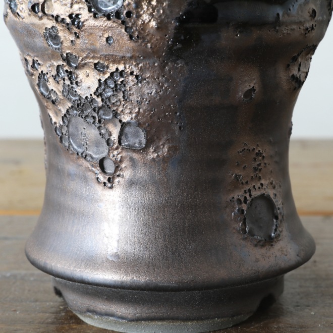 【益子焼】 3.9号鉢 高さ約11.7cm 植木鉢 陶器鉢 塊根植物 アガベ サボテン コーデックス 【釉美シリーズ】 作家 陶芸家 横山雄一作 一点物