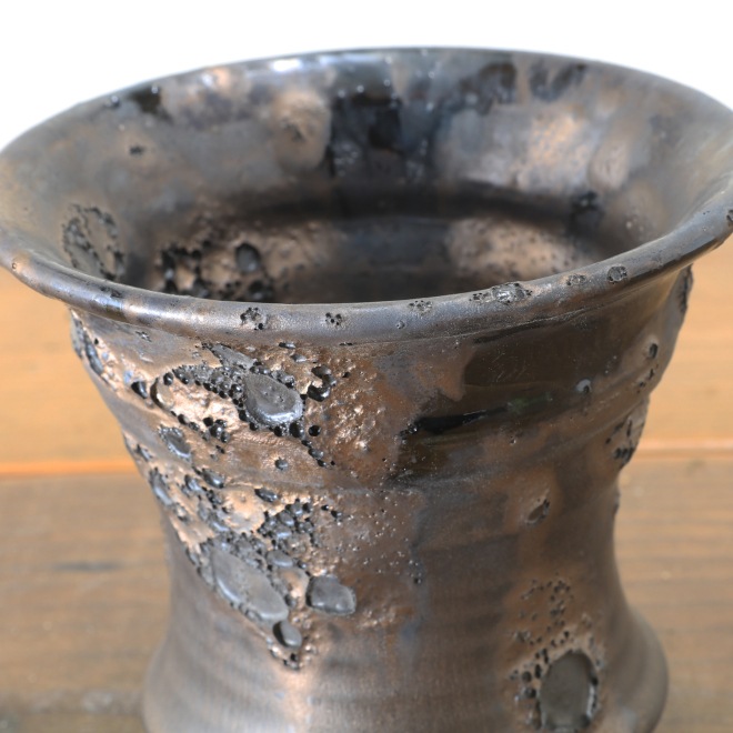 【益子焼】 3.9号鉢 高さ約11.7cm 植木鉢 陶器鉢 塊根植物 アガベ サボテン コーデックス 【釉美シリーズ】 作家 陶芸家 横山雄一作 一点物