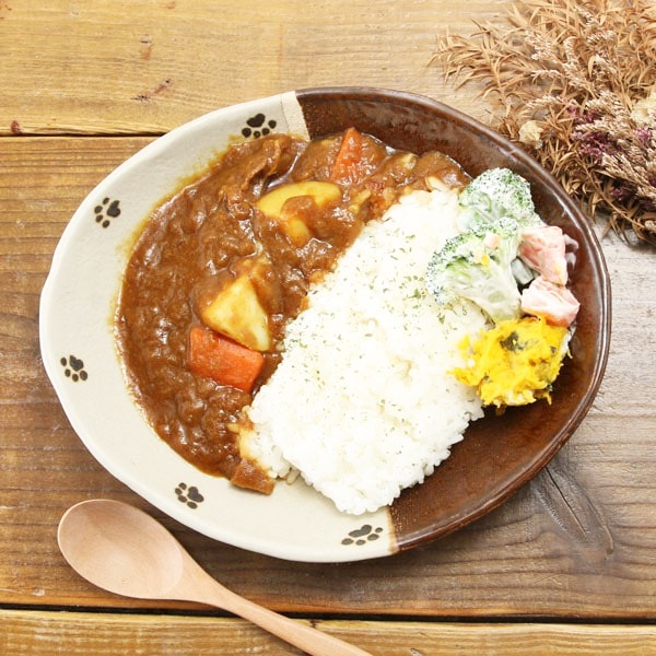 【益子焼】 肉球 食器セット 小カレー皿２枚・ケーキ皿２枚 【合計４点セット】