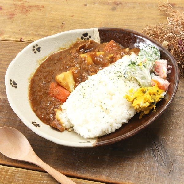 【益子焼】 肉球 食器セット 小カレー皿２枚・ケーキ皿２枚 【合計４点セット】