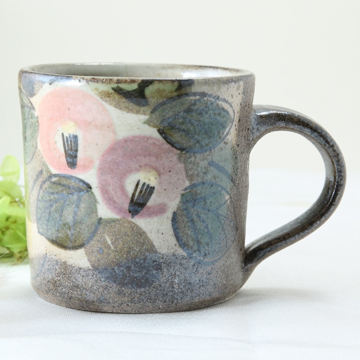 【益子焼】 マグカップ 寸胴マグカップ 陶器 日本製 おしゃれ 優しい風合いのつばきシリーズ【単品１個】