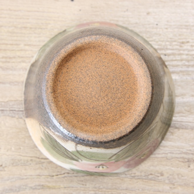 【益子焼】職人が作ったこだわりのそばちょこ 蕎麦猪口 【優しい風合いのつばき模様・単品１個】