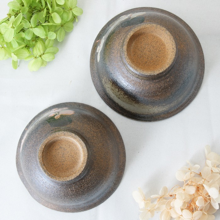 【益子焼】 紅白はなみずき 夫婦ごはん茶碗 ご飯茶碗 飯碗