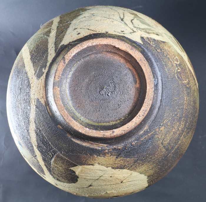 【益子】 陶芸家 陶芸作家 三宅洋司 花器 壺 南瓜文大壺 高さ40cm 一点物 箱無し