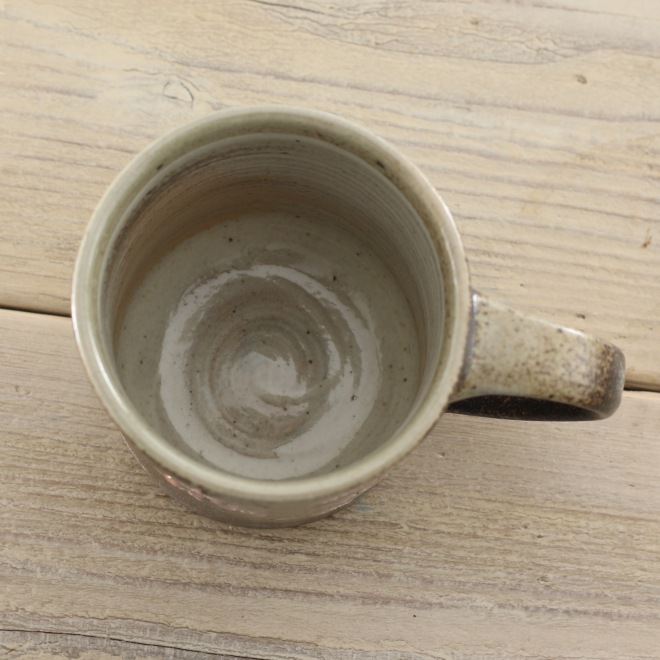 【益子焼】 ビールジョッキ 大きめ 寸胴 炭化焼シリーズ さくら桜 【単品1個】