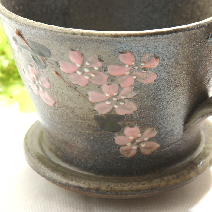 【益子焼】　益子焼の素朴な風合いで楽しむ　万能コーヒードリッパー　さくら桜　上部のみ単品販売