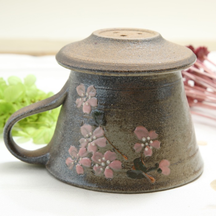 【益子焼】　益子焼の素朴な風合いで楽しむ　万能コーヒードリッパー　さくら桜　上部のみ単品販売