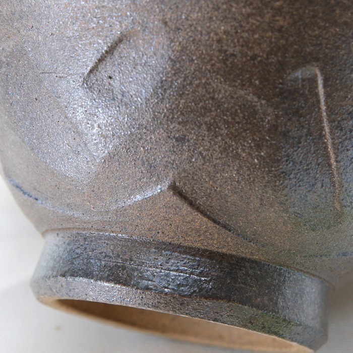 【益子焼】 父の日 お父さんへのお誕生日プレゼントにも 大きめ ご飯茶碗 炭化焼き無地 しのぎ お茶漬け茶碗 ミニ小丼 【単品1個】