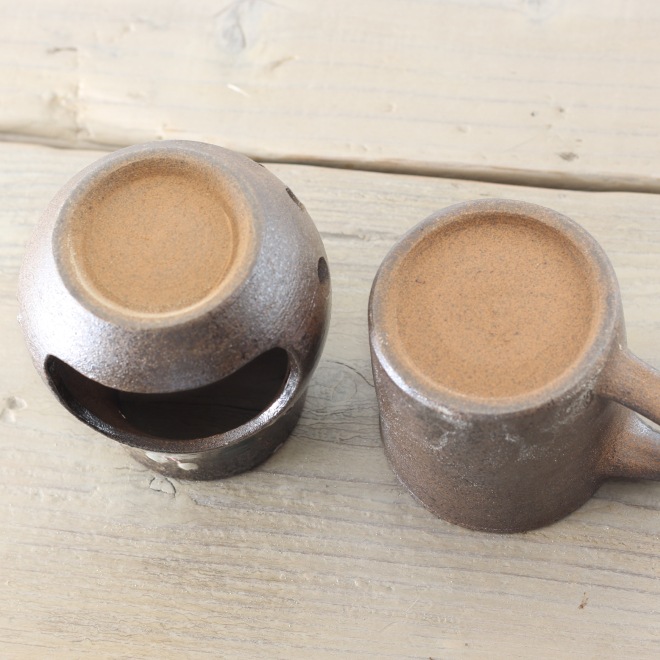 【益子焼】 茶香炉 マグカップセット 当店の人気商品をセットにしました 【茶香炉：花水木白】【マグカップ：花水木ピンク】のセット ご自分用にも 贈り物にもぴったり ※簡易包装・ギフト包装は備考欄でお申し付けください※