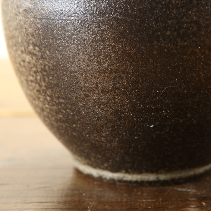 【益子焼】 花瓶 花器 フラワーベース 高さ13cm 丸く膨らませた壺 小さめ 一点物 【さくら桜模様 単品1個】