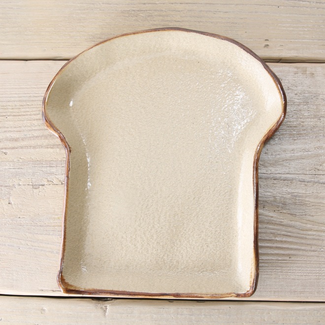 【益子焼】 おしゃれ 食パン風のお皿 NEW　【単品１枚】