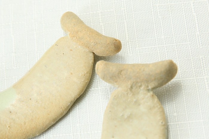 【益子焼】バナナ風　かわいい箸置き【薄黄】【単品１個】