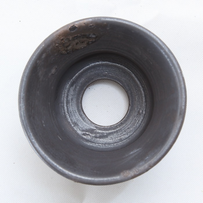 【益子焼】 3.1号鉢 植木鉢 陶器鉢 塊根植物 パキポディウム グラキリス 【黒金銀河鉢・Black＆Gold Garaxy】 高さ6.5～7cm 作家 陶芸家 横山雄一作