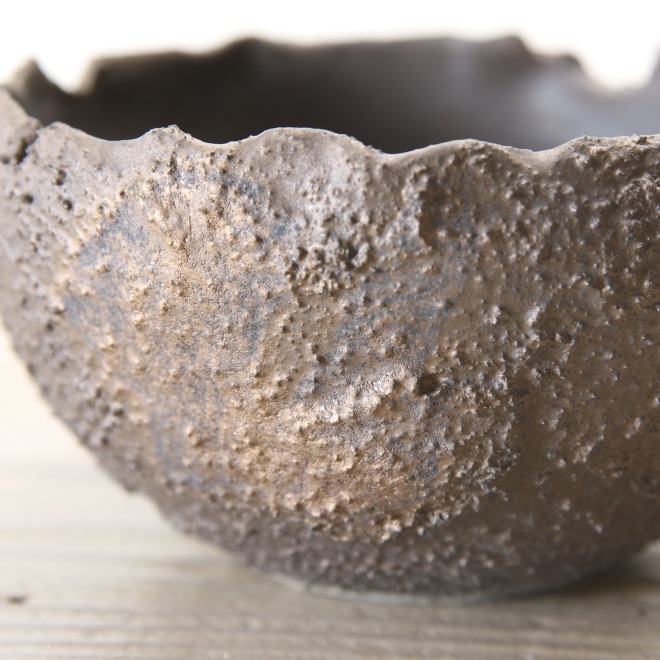 【益子焼】4号鉢 植木鉢 陶器鉢 塊根植物 アガベ サボテン 【砂漠シリーズ】 高さ約6.5～7cm 作家 陶芸家 横山雄一作