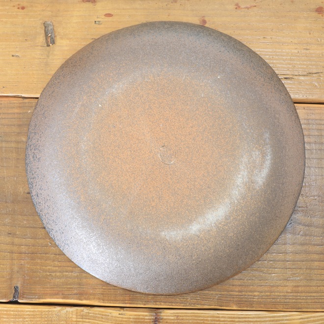 【益子焼】おしゃれ カフェ器 カフェ使用 ワンプレート丸深皿 深さのある ワンプレート皿 約27cm 炭化焼シリーズ 刷毛目模様 単品1枚