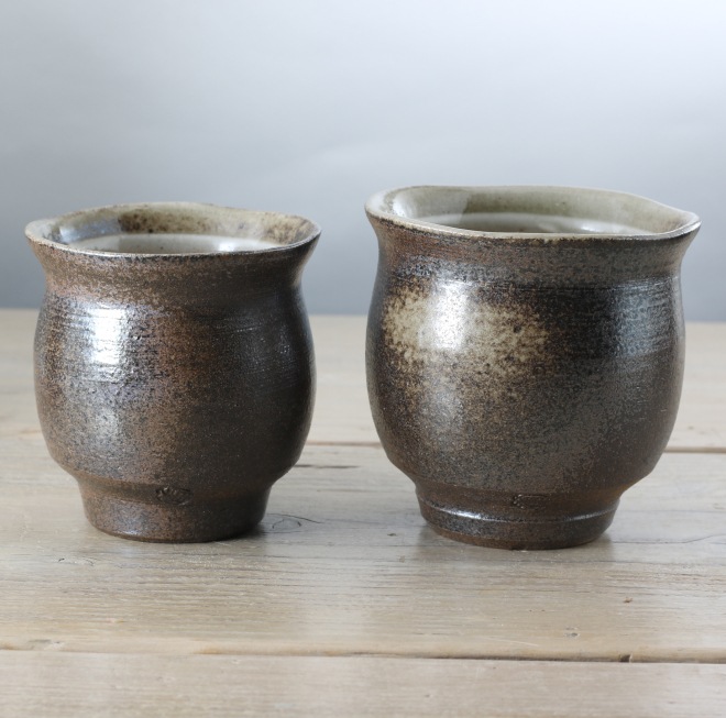 【益子焼】 夫婦湯呑み 夫婦湯飲み さくら桜 ふっくら持ちやすい