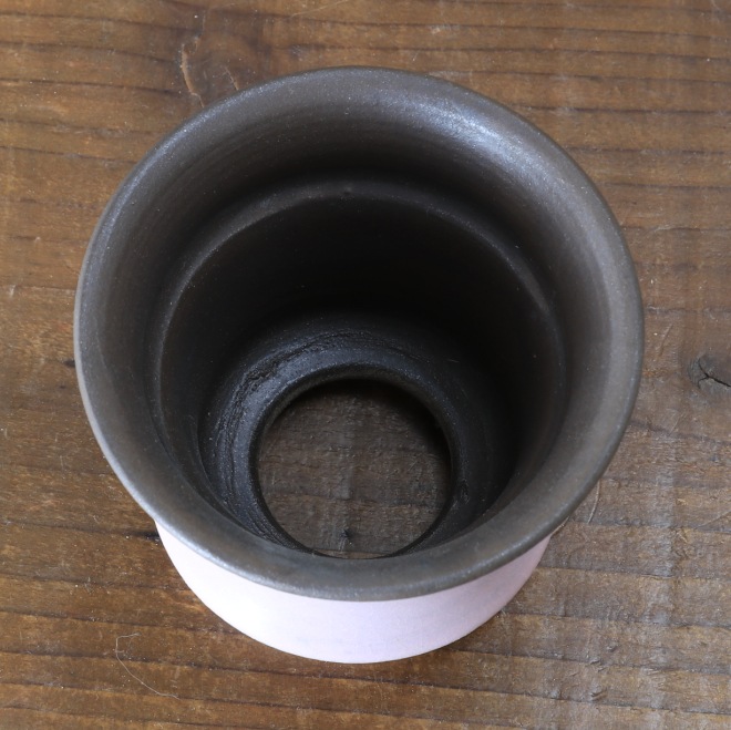 3.1号鉢 高さ約8.5cm 植木鉢 陶器鉢 塊根植物 アガベ サボテン コーデックス 【釉美シリーズ・桃釉銀河溶岩流】 作家 陶芸家 横山雄一作 一点物