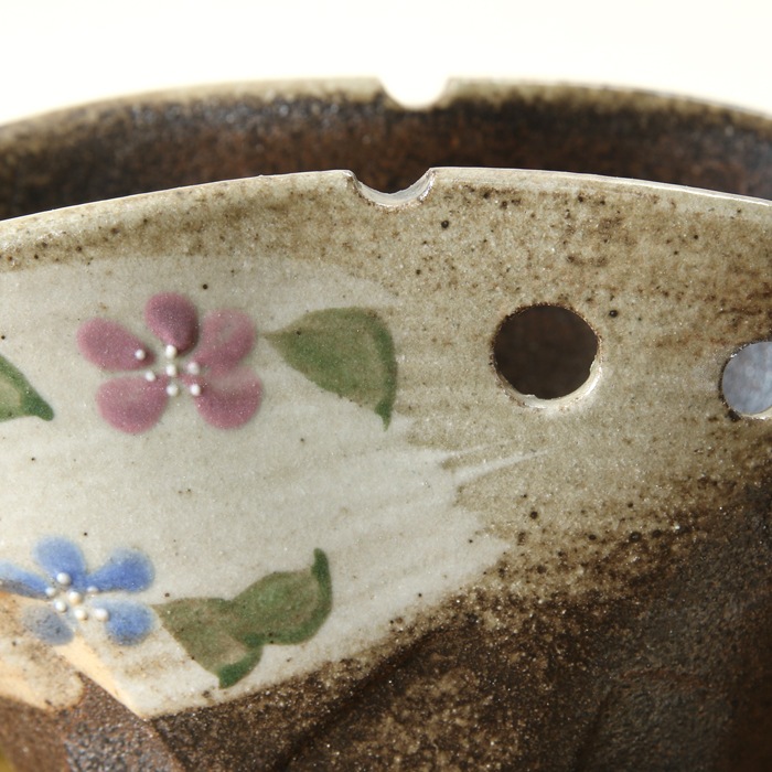 【益子焼】 蚊取り線香入れ 蚊取り線香ホルダー おしゃれ 荒しのぎ 炭化焼カラフルさくら桜模様 陶器 普通サイズ 【陶器本体1個・棒1本付き】※蚊取り線香は付きません