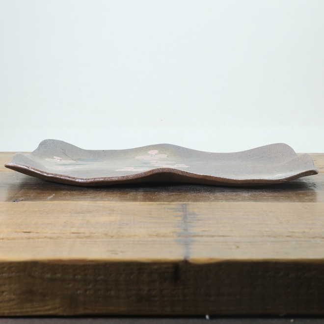 【益子焼】角皿 大皿 板皿 約23.5cm×29.5cm オードブル皿 刺身皿 寿司皿 【単品１枚】