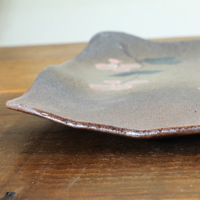 【益子焼】角皿 大皿 板皿 約23.5cm×29.5cm オードブル皿 刺身皿 寿司皿 【単品１枚】