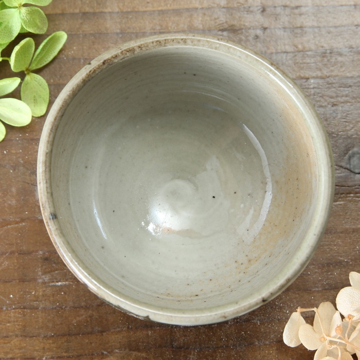 【益子焼】炭化焼シリーズ　白化粧ぶどう　小さめ煎茶カップ　【単品１個】