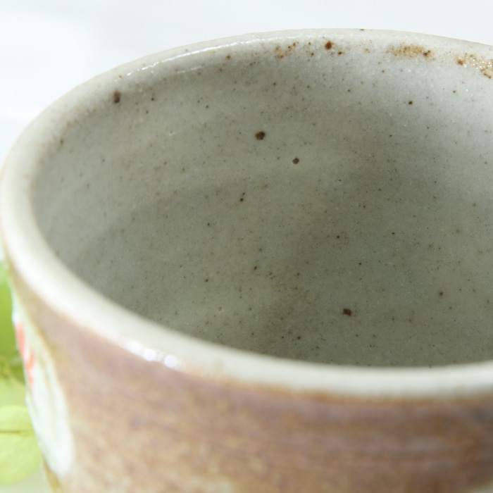 【益子焼 作家】 木村世傑作 小花模様 お手頃サイズ マグカップ （単品１個）