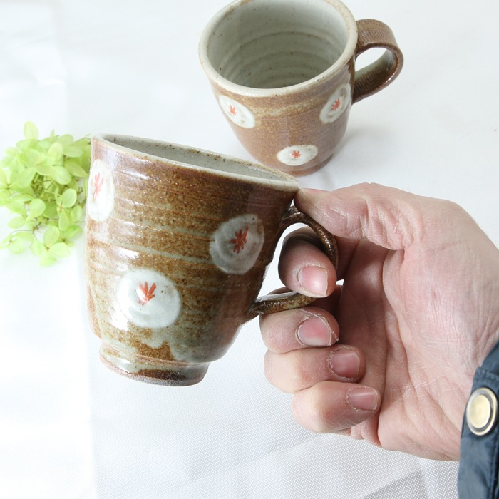 益子焼｜【益子焼 作家】 木村世傑作 小花模様 お手頃サイズ マグカップ （単品1個） すべての商品 益子焼 通販【益子焼窯元よこやま】