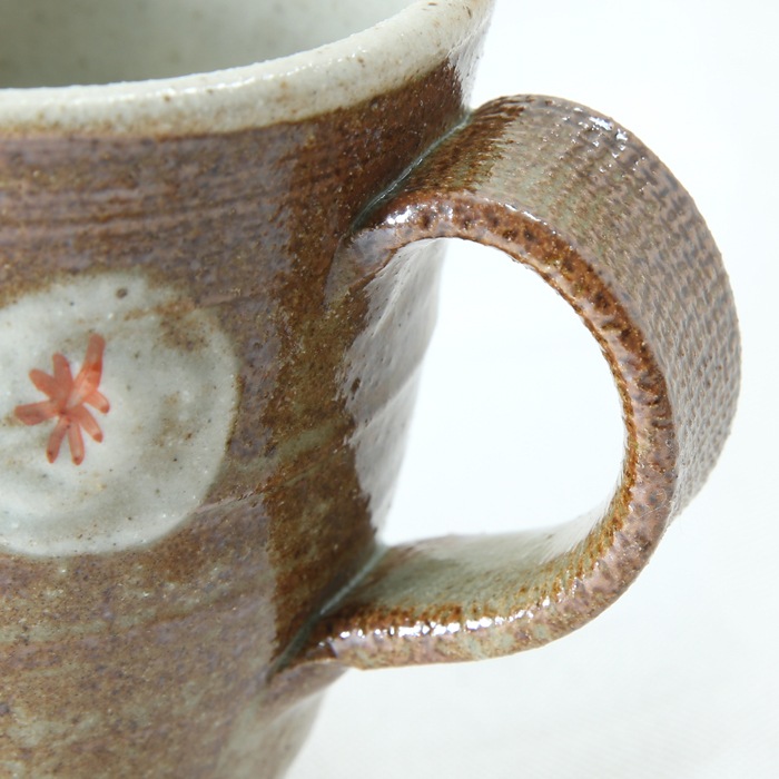 【益子焼 作家】 木村世傑作 小花模様 お手頃サイズ マグカップ （単品１個）