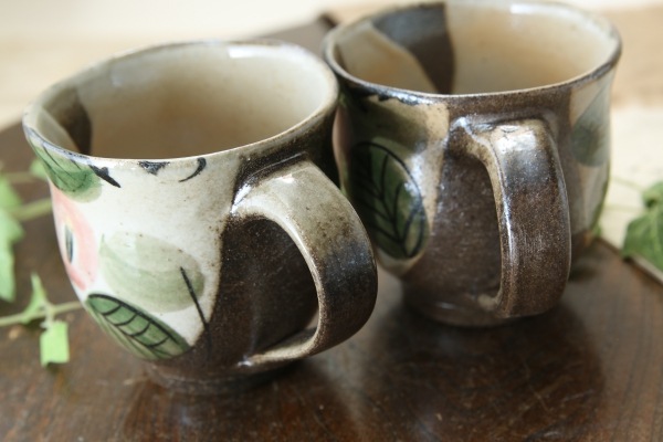 【益子焼】マグカップ　【優しい風合いのつばきシリーズ・単品１個】