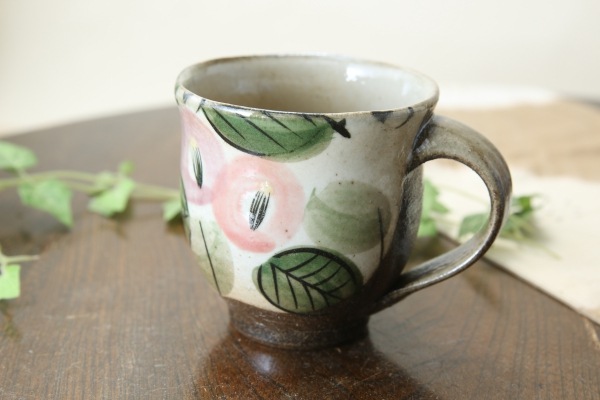 【益子焼】マグカップ　【優しい風合いのつばきシリーズ・単品１個】