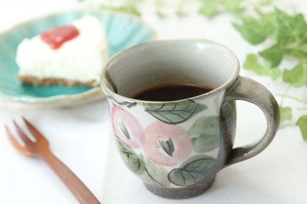 【益子焼】マグカップ　【優しい風合いのつばきシリーズ・単品１個】