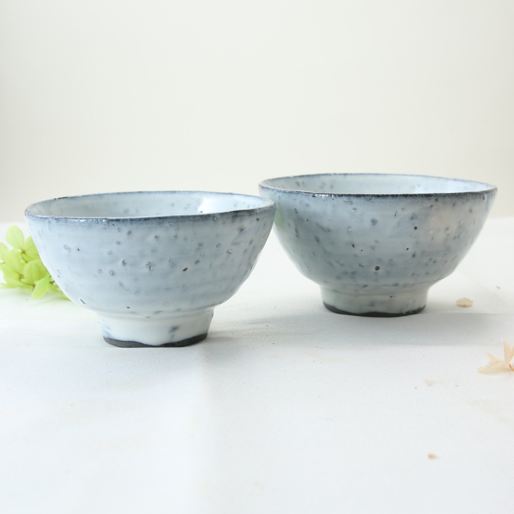 【訳あり】  アウトレット 荒土白釉 夫婦 ごはん茶碗 ご飯茶碗 飯椀