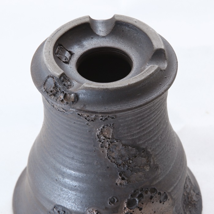 【益子焼】 4.1号鉢 植木鉢 陶器鉢 塊根植物 アガベ 【黒金銀河鉢・Black＆Gold Garaxy】 深さのある鉢 高さ13cm 作家 陶芸家 横山雄一作