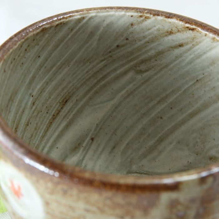 【益子焼 作家】 木村世傑作！焼酎グッズ氷入れ「陶器のアイスペール」【サイズ小】（小花模様・単品１個）