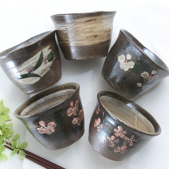 【益子焼】 蕎麦猪口 蕎麦ちょこ そば猪口 そばちょこ 炭化焼シリーズ 素朴な渋めな風合い 【単品１個】