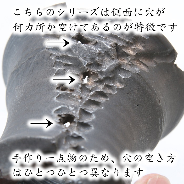 【益子焼】 2.6号鉢 植木鉢 陶器鉢 塊根植物 アガベ サボテン 【彫刻深山金鉢・Black＆Gold・開いた形】 高さ約8cm前後 作家 陶芸家 横山雄一作