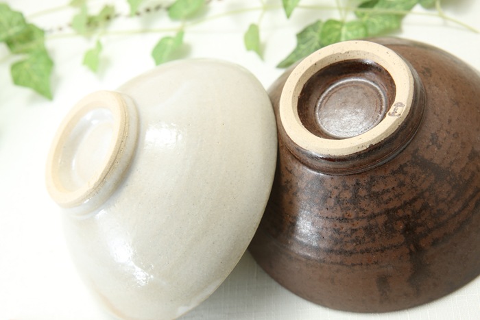 益子焼 いっちんドット柄の夫婦ご飯茶碗 |お茶碗/夫婦茶碗/ご飯茶碗/めおと茶碗|