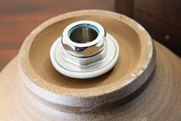 【益子焼】手洗いで癒やされる 陶器 おしゃれ 益子焼 手洗い洗面ボウル 手洗い鉢 手洗いボウル 手洗い器【さくら・丸いデザイン・排水部分の洗面金具付き・単品１個】※1点もの※ギフト包装不可