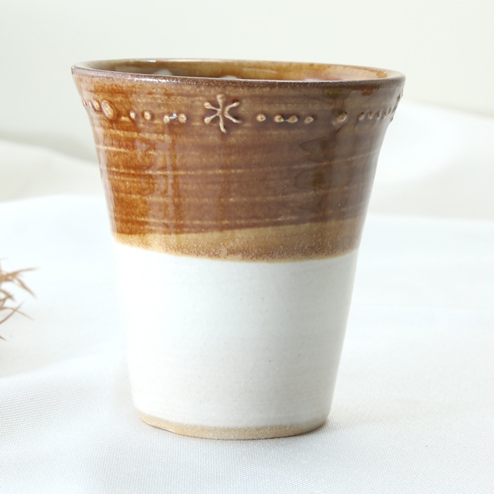 【益子焼】キャラメルいっちんミニフリーカップ【単品１個】