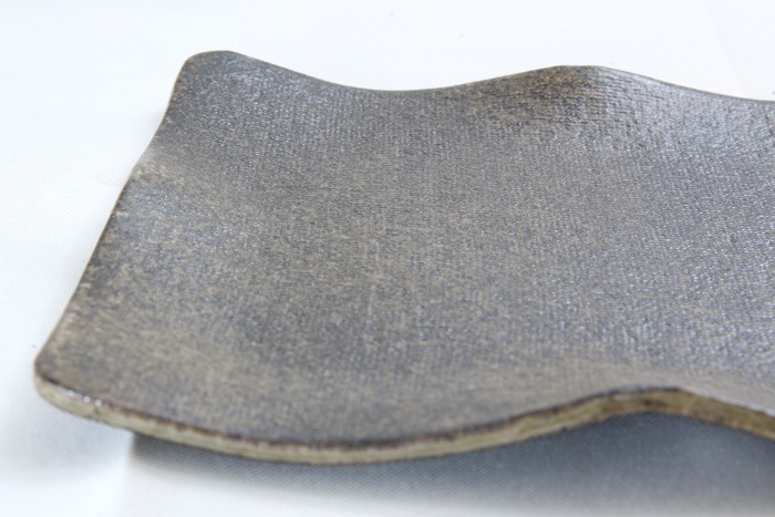 【受注生産品：納期2～3ヶ月後】【業務用食器・大皿】【益子焼】長方形のオードブル皿 刺身皿 大皿 まな板皿 長さ約41.5cm （単品販売）