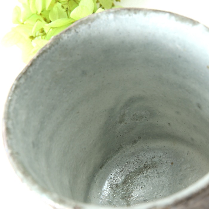 【益子焼 作家】 月兎窯 宮島將實作 表面を削り叩いた模様のデザイン　焼酎カップ（単品１個）