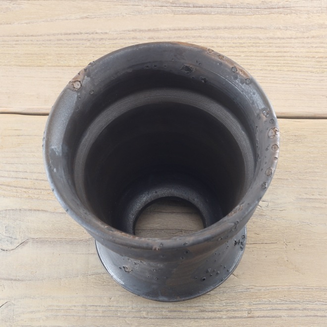 【益子焼】 4.8号鉢 高さ約13.5cm 植木鉢 陶器鉢 塊根植物 アガベ サボテン コーデックス 【銀河鉢シリーズ】 作家 陶芸家 横山雄一作