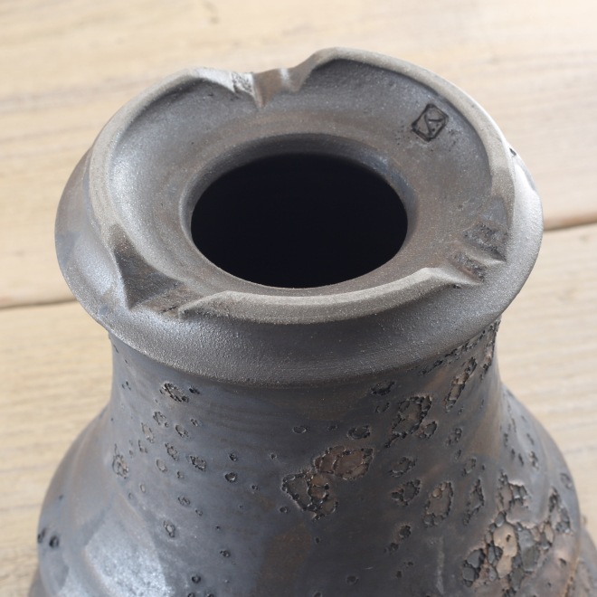 【益子焼】 4.8号鉢 高さ約13.5cm 植木鉢 陶器鉢 塊根植物 アガベ サボテン コーデックス 【銀河鉢シリーズ】 作家 陶芸家 横山雄一作