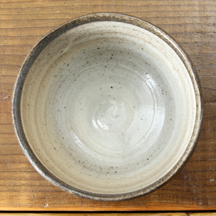 益子焼 横山窯 作家もの 一点物 葡萄文様 飯茶碗 2002 /a91