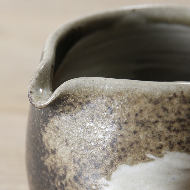 【益子焼】 酒器 酒器セット 片口酒入れ おちょこ お猪口 炭化焼　刷毛目模様