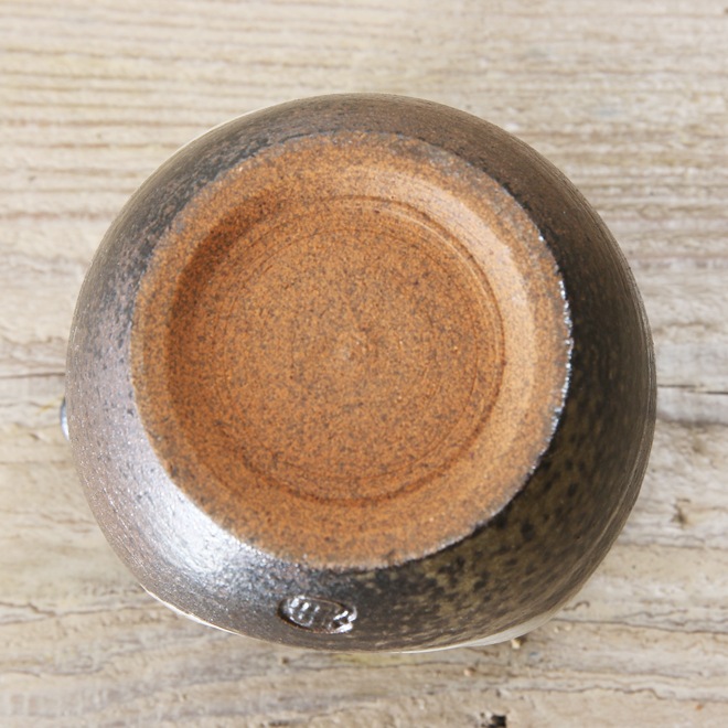 【益子焼】 酒器 酒器セット 片口酒入れ おちょこ お猪口 炭化焼　刷毛目模様