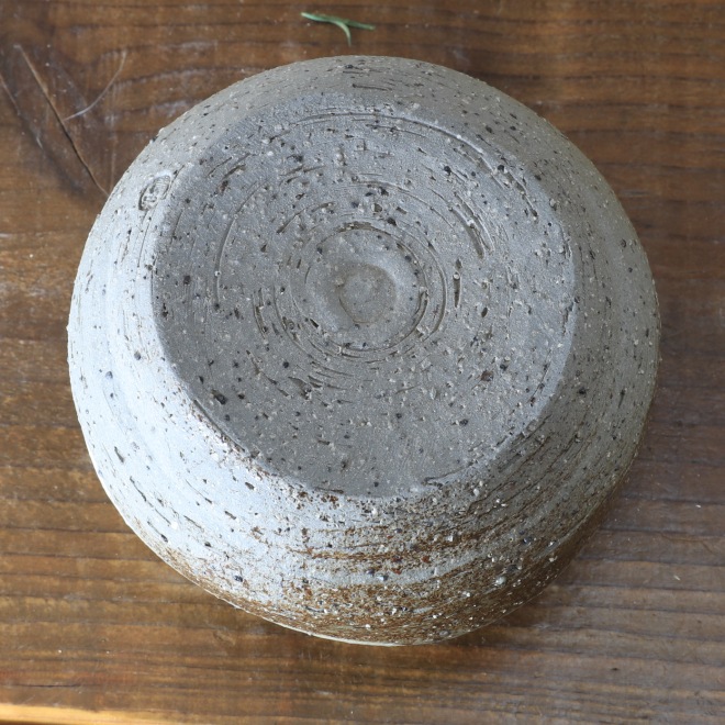 花瓶 水盤 荒土織部釉 ろくろ成形（高さ約8cm）一点物  【単品１個】