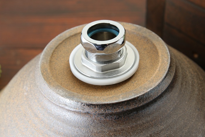 【益子焼】手洗いで癒やされる 陶器 おしゃれ 手洗い洗面ボウル 手洗い鉢 手洗いボウル 手洗い器【さくら・丸形デザイン・排水部分の洗面金具付き・単品１個】※1点もの※ギフト包装不可